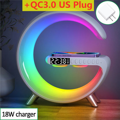 Intelligent LED Lamp with Bluetooth Speaker and Wireless Charger